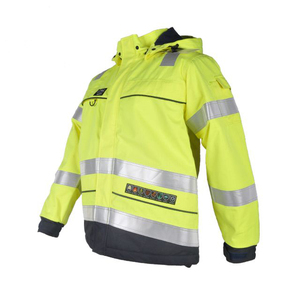 Chaqueta de Seguridad Reflectante de Alta Visibilidad, Impermeable, con Capucha, Resistente al Calor (200°C), para Fábrica o Taller - Product Image 2