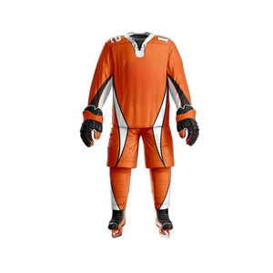 Uniformes de hockey sur glace sublimés sur mesure avec ensemble de pantalons assortis Tissu polyester respirant et durable pour l'uniforme des jeunes hommes femmes - Product Image 5