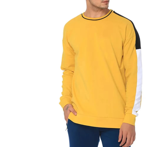 Ropa deportiva informal de moda para hombre, jersey de cuello redondo, sudadera amarilla de manga larga, ropa de calle de moda con estampado Digital para otoño - Product Image 4