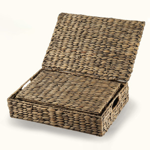 อุปกรณ์ตกแต่งบ้าน กล่องจัดระเบียบจากผักตบชวา กล่องสานมือ กล่องใส่ของ - Product Image 6