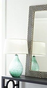 Elegante espejo de pared rectangular con incrustaciones de resina, decoración de lujo hecha a mano para hogares y oficinas - Product Image 4