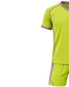 Fabricación de Conjuntos de Camiseta y Pantalones Cortos de Fútbol Verdes Personalizados, Uniforme Deportivo Transpirable de Poliéster para Entrenamiento de Fútbol, Ropa de Equipo - Product Image 3