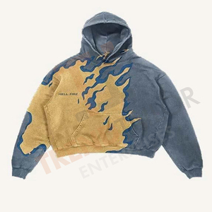 Sweats à capuche pour hommes avec broderie usée, coupe athlétique, tissu respirant pour les séances d'entraînement, couture durable, sweats à capuche pour hommes - Product Image 4