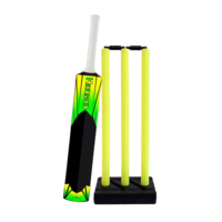 Set de Críquet Promocional con Diseño de Logotipo Personalizado Más Vendido en 2022, Bate de Plástico HDPE para Niños, Multicolor, HANSON CS03, Hecho en India