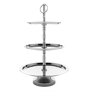 Support à gâteau en métal en céramique à la mode Supports à fruits à 3 niveaux Usine personnalisée Meilleure vente par Decor impex - Product Image 4