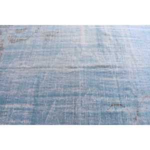 Tapis vintage, grand tapis turc de 5,1x8,1 pieds, tapis persan en laine bleu gris - Product Image 4
