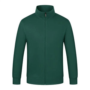 Basics coton mélangé à manches longues veste à capuche fermeture éclair veste hommes sweats à capuche sweat Slim Fit homme vêtements - Product Image 5