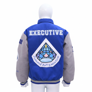 เสื้อแจ็คเก็ตวาร์ซิตี้ผ้าฟลีซสำหรับผู้ชาย พิมพ์ลายและปักด้วยไหมเชนิลล์ คุณภาพสูง สไตล์สตรีทแวร์ พร้อมโลโก้สั่งทำ ราคาถูก - Product Image 3