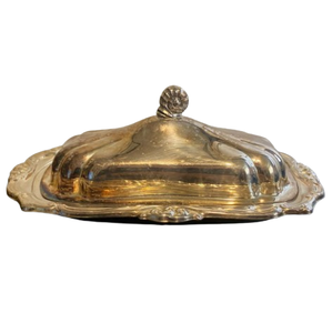 Beurrier en acier inoxydable brillant de style vintage, vaisselle et assiettes de table de cuisine personnalisées et anciennes - Product Image 3