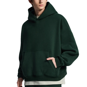 Wholesales 500 Gsm Winter Pullover Hoodies High Quality <b>Cropped</b> Fleece Polyester/Cotton Streetwear Regular Fit Heavyweight - Product Image 1