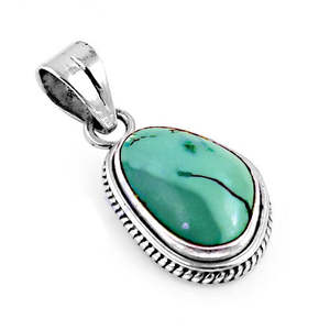 Pendentif en argent 925 pour femme avec pierre turquoise, plaqué rhodium, or rose 14 carats, diamant, motif papillon animal, bijoux cadeau - Product Image 2