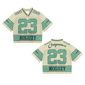 Streetwear à impression par sublimation personnalisée Chemises de football à la mode pour unisexe Maille surdimensionnée Design Street Style Maillot de football américain - Product Image 6