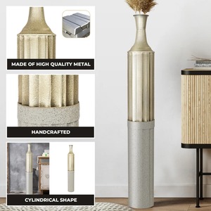<b>Cylinder</b> Shape Metal Flower <b>Vase</b> in Sleek Modern Design Perfect for Elegant Home Decor Table Centerpiece and Floral Arrangement - Product Image 4