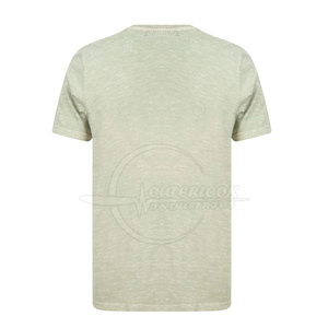 Camiseta de lavado ácido para hombre de alta calidad 2025, manga corta, transpirable, hecha en Pakistán, algodón 100%, patrón sólido de Color Simple - Product Image 2