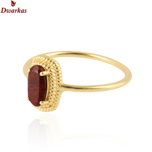 แหวนอัญมณีสีเงินสเตอร์ลิงสำหรับผู้หญิงแหวนพลอยทับทิมหลากสีทอง18K แบบกำหนดเองสำหรับ925 - Product Image 5