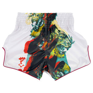 Pantalones cortos de satén Muay Thai con opción de logotipo personalizado y ajuste cómodo para sesiones de gimnasio Pantalones cortos de Muay Thai - Product Image 2