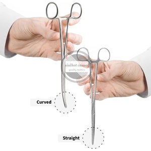 Rochester Pean hemostato-Pinzas rectas y curvadas para uso en cirugía hospitalaria, Juego de 2 pinzas de 12" - Product Image 2