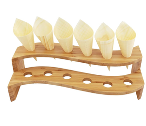Porte-cône de crème glacée en bois restaurants écologiques traiteur événements décoration de mariage à un prix abordable - Product Image 6