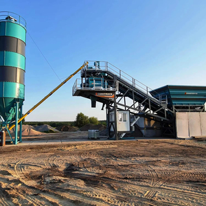 Centrale à béton portable électrique 60 M3/h avec moteur PLC et boîte de vitesses pour les industries de la construction - Product Image 1