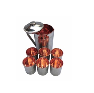 Prix Cuivre Arrosoir Pichet Verres Severer En Gros Inde artisanat pour taille personnalisée - Product Image 6