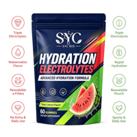 OEM ODM Elektrolyt Hydratatie Gummies, Calcium Magnesium Kalium Mengsel, 60 Stuks, Dagelijkse Ondersteuning Groothandel
