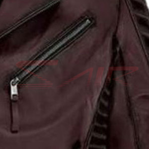 Blouson en cuir pour homme grande taille, hiver, moto, fourrure, logo personnalisé, fermeture éclair, imperméable, respirant, rembourré en coton, décontracté - Product Image 4