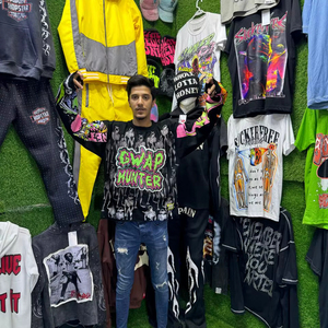 Camisetas 100% Algodón Punto Desgastado Bordado Frente Logo Precios Bajos - Product Image 1