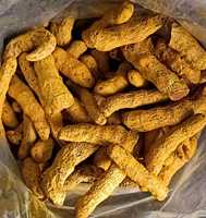 Curcuma cru séché de qualité supérieure, en tranches, jaune vif, épice naturelle au goût intense, emballage en polybag de 25 kg