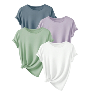 T-shirt d'été personnalisé pour femmes imprimé en 3D Fabricant OEM en coton Logo personnalisé imprimé Premium Soft Breathable Eco-Friendly - Product Image 6