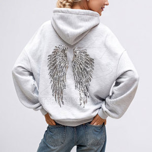 Sudaderas con Pedrería para Mujer, Elegantes y Modernas, de Corte Holgado, Hechas a Medida, para un Estilo Urbano Diario - Product Image 4