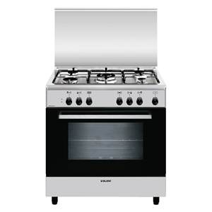 Cuisinière à gaz Glem 5 zones ALPHA A855EI avec four électrique en acier inoxydable Classe A (80x50x90cm) - Product Image 1