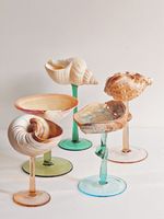 Nouveautés 2025: Verre à martini écologique fait à la main et tasse à vin de conque pour décor de mariage et de fête de plage naturelle.