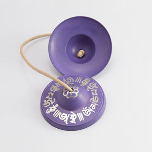 Himalaya สำริดคุณภาพสูง tingsha สำริดระฆังทำสมาธิฉิ่งฉาบโลโก้เนปาลงานหัตถกรรมโลหะพิมพ์ดิจิตอล - Product Image 5
