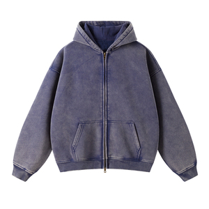 New Design Best Selling <b>Men</b> Acid Wash Hoodies Custom Made Oversized Acid Wash Hoodies <b>Men</b> Fashionable Polyester Cotton <b>Pullover</b> - Product Image 1