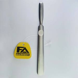 Empujador de cutículas de acero inoxidable de 1mm a 18mm (calibre) con mango plano para eliminar la piel muerta - Product Image 3