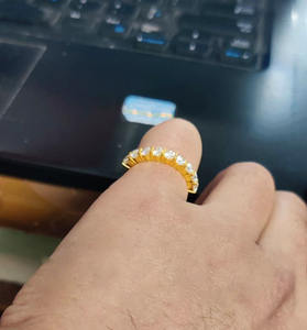 ชุดแหวนเพชรโมอิสสำหรับผู้หญิงเครื่องประดับชุบทอง14K 925หมั้นแต่งงานแบบเรียบง่ายขายส่งจำนวนมาก - Product Image 4