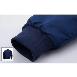 Chaqueta de bombardero de hombre de talla grande con logotipo personalizado liso de piloto negro de diseñador de alta calidad con logotipo personalizado en varios colores - Product Image 6