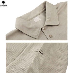 เสื้อโปโลสำหรับผู้ชายเสื้อโปโลแขนสั้นแห้งเร็วเสื้อเจอร์ซีย์3D สีทึบผ้าโพลีเอสเตอร์ปักเทคนิค - Product Image 3
