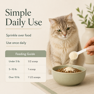 <span class=keywords><strong>Poudre</strong></span> pour <span class=keywords><strong>le</strong></span> soulagement de l'estomac sensible des chats - 1 milliard d'UFC de probiotiques avec enzymes digestives - 40 portions - Soutien à la santé intestinale des animaux de compagnie - Product Image 3