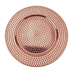 Hammered Decorative Round Charger Plater <b>Maroon</b> Color Service Plates Fashionable for Hotels Restaurants Home Table <b>Tops</b> - Product Image 6