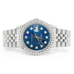 Reloj de Cuarzo Personalizado con Cristales de Moissanita, Estilo Hip Hop, para Hombre, con Esfera de Cristal y Correa de Acero Inoxidable - Product Image 1