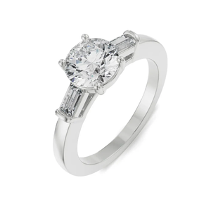 Anillo de Compromiso de Tres Piedras con Diamante Cultivado en Laboratorio de Corte Ovalado de 4.00 CTW, Certificado IGI, Oro Sólido de 14K, Anillo de Novia Clásico para Mujer - Product Image 2