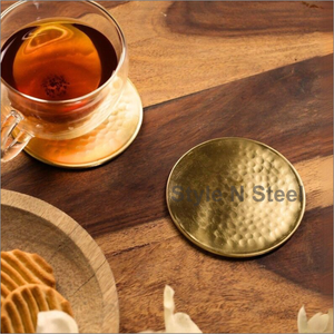 Nuevo juego de posavasos personalizados indios de lujo Diseño clásico Posavasos de acero inoxidable Material de metal Pcs Nuevo conjunto - Product Image 3