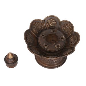 Brûleur purifiant en laiton Dhuna Loban Brûleur Dhoop Dhuni Brûleur d'encens Sambrani Dhoop pour Loban - Product Image 3