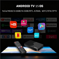 Holabox V96plus 8K Allwinner H618 Android 15.0 Decodificación 8K HDR WiFi 6 Doble Banda 2.4G 5G BT5.4 Control Remoto por Voz Reproductor Multimedia para el Hogar
