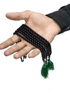 Musulmán Premium oración Tasbeeh 100 cuentas negro clásico 6MM Zikr islámico Tasbih mejor para Dhikr meditación al por mayor - Product Image 3