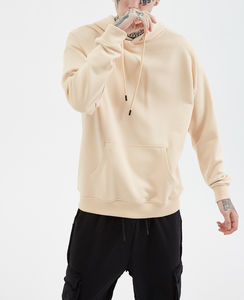 Ropa de calle de alta calidad Sudaderas con capucha unisex de algodón de lana en blanco sin cordón Grueso Peso pesado de gran tamaño para Sudadera con capucha de los hombres - Product Image 3