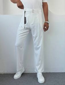 กางเกงชิโน่ผ้าคอตตอนทรงปกติสำหรับผู้ชายกางเกงลำลองขาตรงเอวยางยืดกางเกงสีกากีขนาดพลัสไซส์กันน้ำฮิปฮอปแบน - Product Image 2