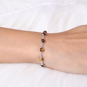 Classical <b>Bracelet</b> Jewelry For <b>Women</b> <b>Silver</b> Boho Style Jewelry 925 <b>Sterling</b> <b>Silver</b> Tiger Eye Gemstone Handmade <b>Bracelet</b> Gift For - Product Image 2