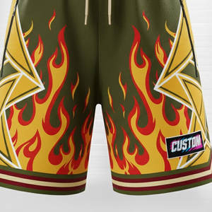 Shorts de pana de secado rápido para verano, resistentes al agua salada, 100% poliéster, color liso, para voleibol de playa y estilo de vida costero activo. - Product Image 5